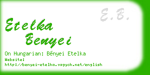 etelka benyei business card